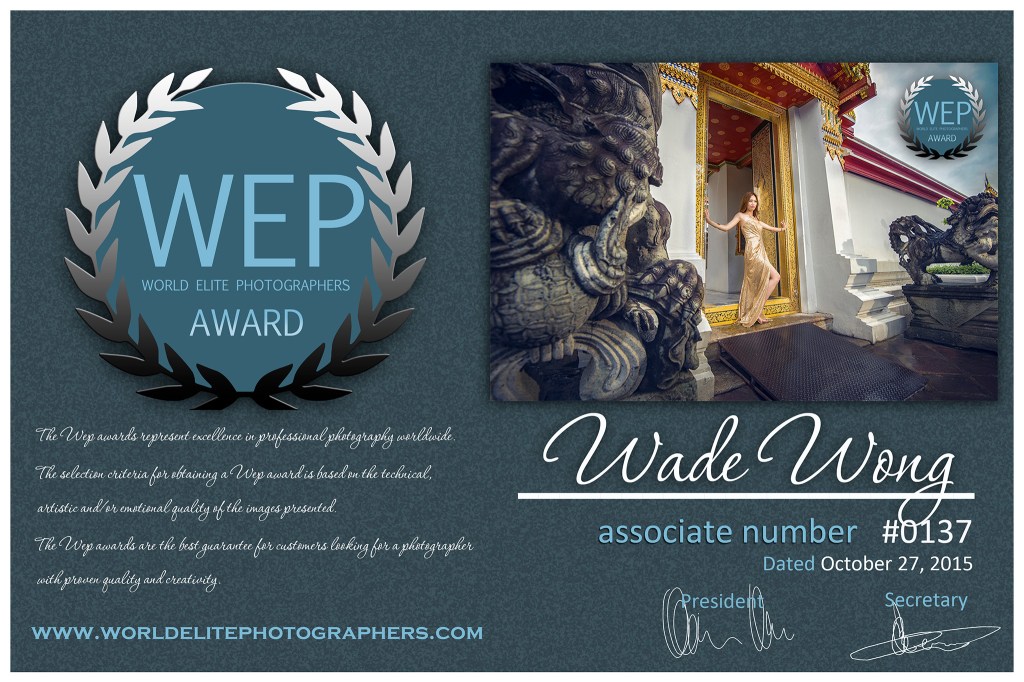WEP award Photo by Wade W Bangkok Thailand pre-wedding
