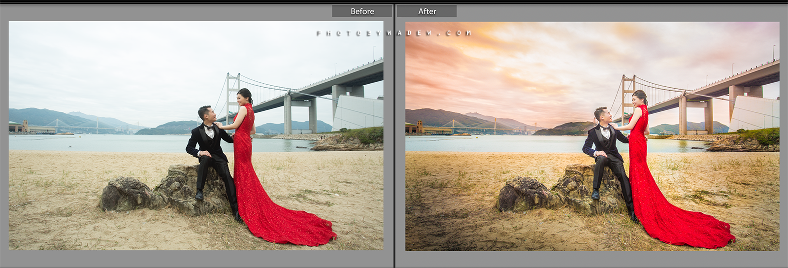 Before &amp; After - Agnes &amp; Jeff 1600